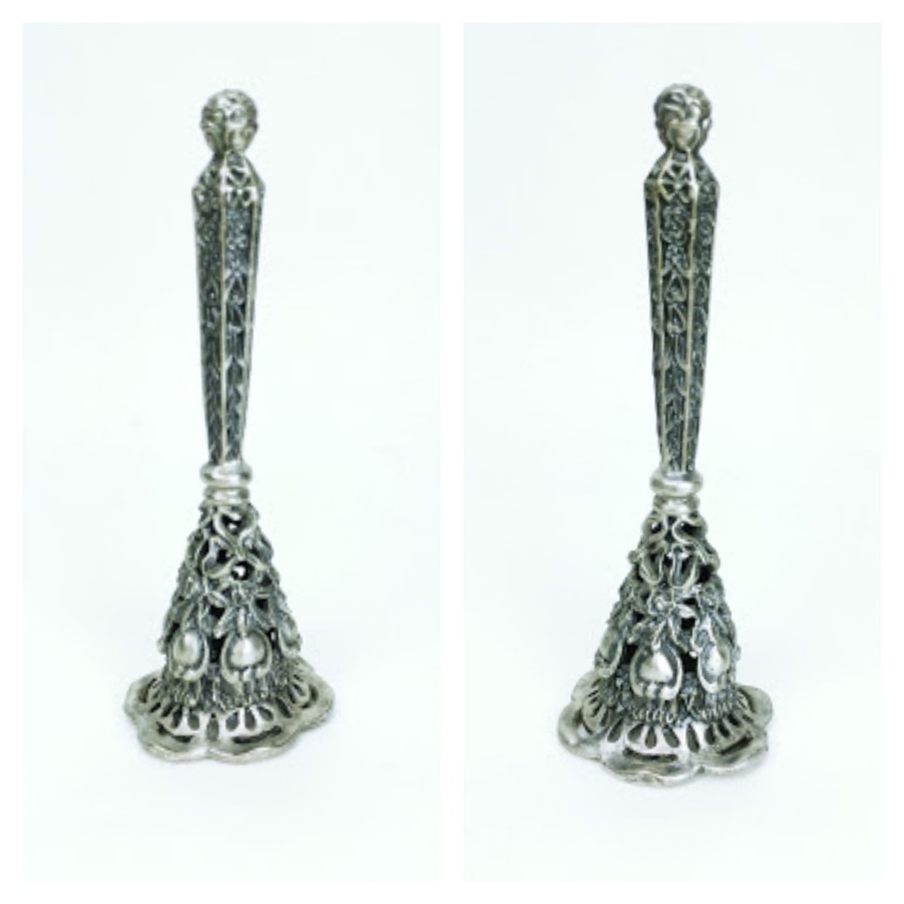Ornate Pewter Bell without clapper
